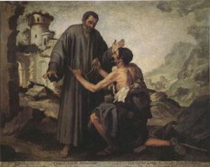 Bartolome Esteban Murillo Brother Juniper and the Beggar (mk05) oil painting picture